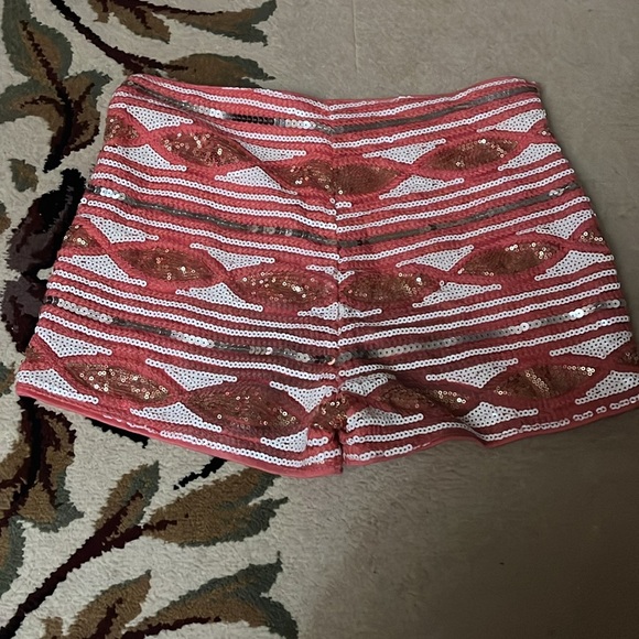 High Waisted Sequined Shorts - Picture 4 of 5